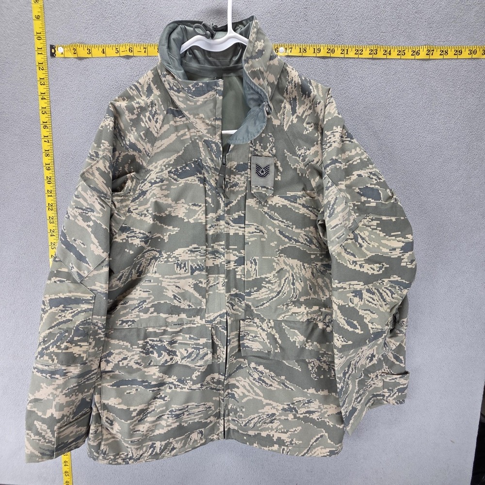 US Miltary Parka Mens Small Green Camo APECS Nylon Hooded Waterproof